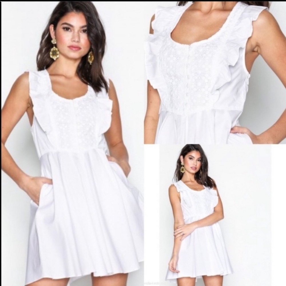 Free People Half Moon Fit & Flare Mini Dress